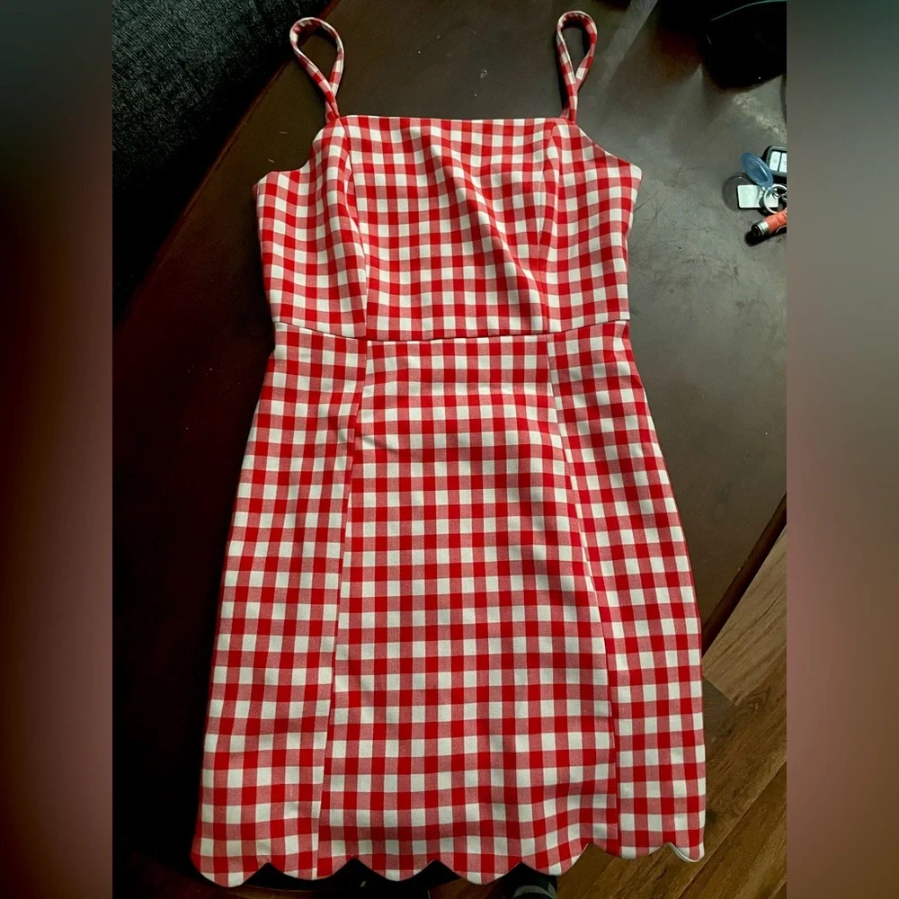 Red plaid dress - Picture 1 of 2